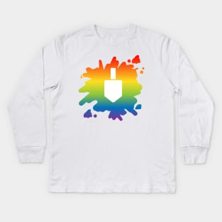 Hanukkah Dreidel Jewish Rainbows Christmas Xmas Kids Long Sleeve T-Shirt